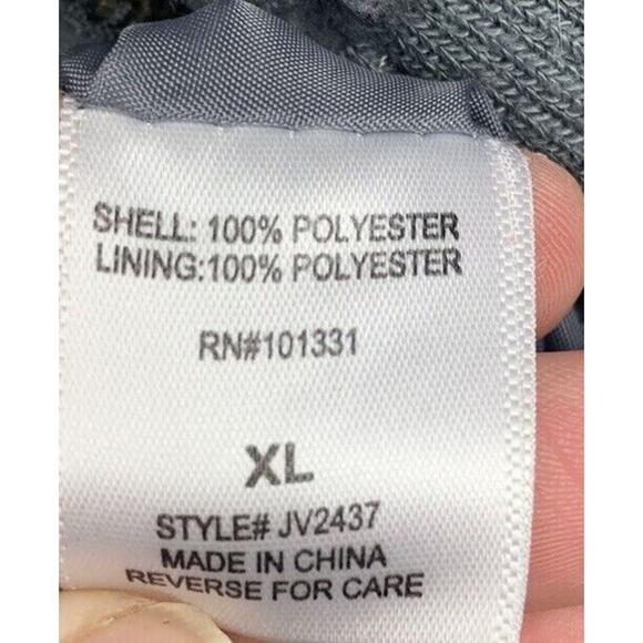 Charlotte Russe Juniors XL Gray White Full Zip Fuzzy Jacket pockets‎ - Picture 5 of 5